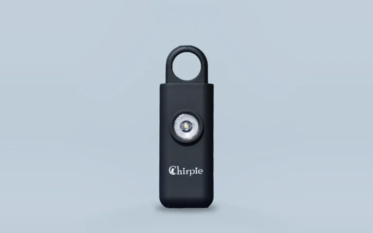 Chirpie Original personal safety alarm in Midnight Black